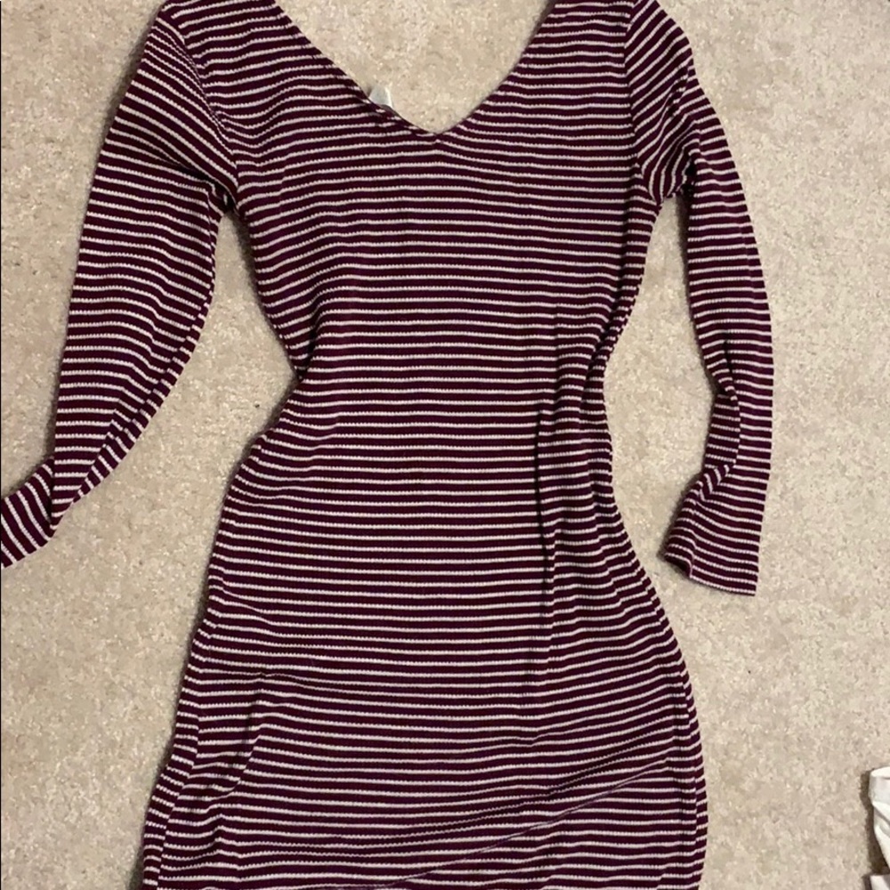 Striped red and white dress